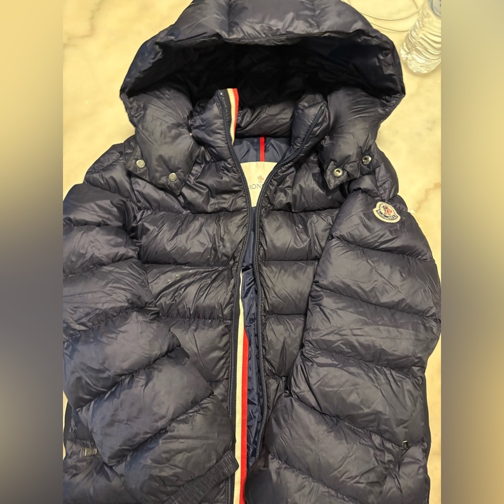 Moncler Navy Puffer Jacket for Kids
